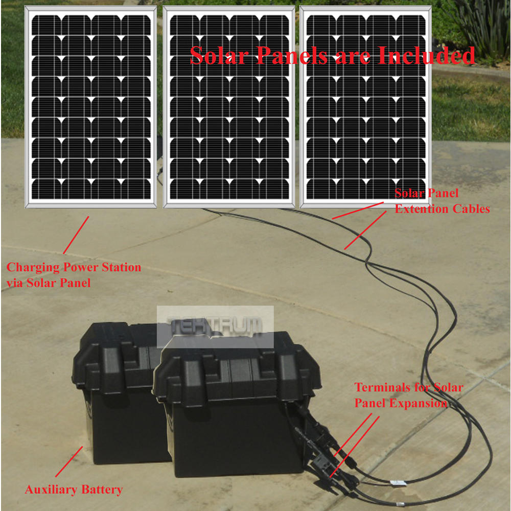 Tektrum Portable 1500w Power Station 1800Wh Battery, 300w Solar Panel – Power up A/C, Fridge - Peak Load Shift - Plug-N-Play
