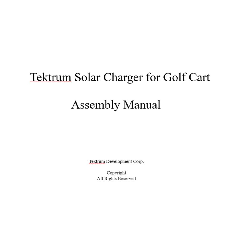 Tektrum Universal 90 watt 90w 36v Solar Panel Battery Charger Kit for Golf Cart - Save Electricity Bill, Emergency