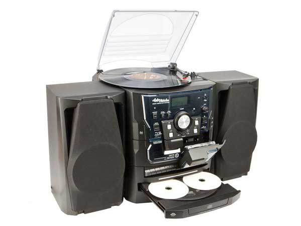 shelf stereo system with turntable