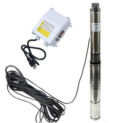pump submersible deep well imeshbean 115v 1hp hz control box gpm stainless ft steel head
