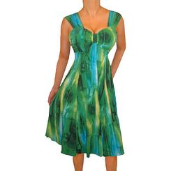 Funfash Plus Size Women Emerald Green Slimming Flare Cocktail Dress Made in USA