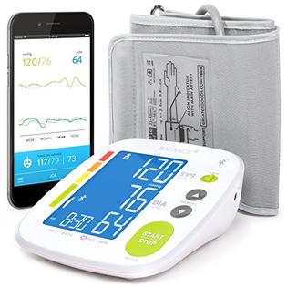 Greater Goods Bluetooth Blood Pressure Monitor with Upper Arm Cuff, BP  Meter with Large Display, Tubing and Device Bag Included