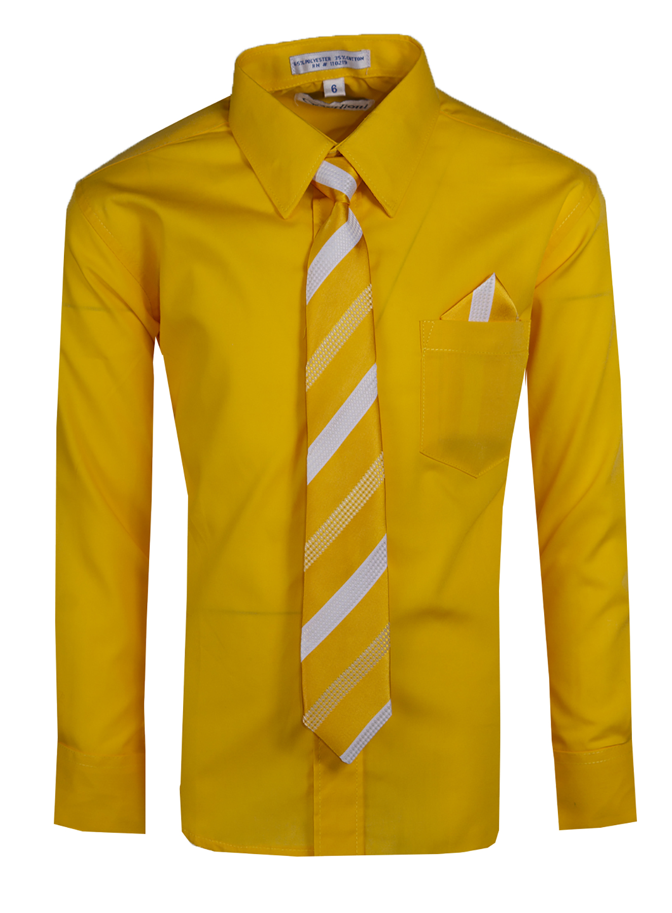 BERLIONI Boys Canary Yellow Dress Shirt ...