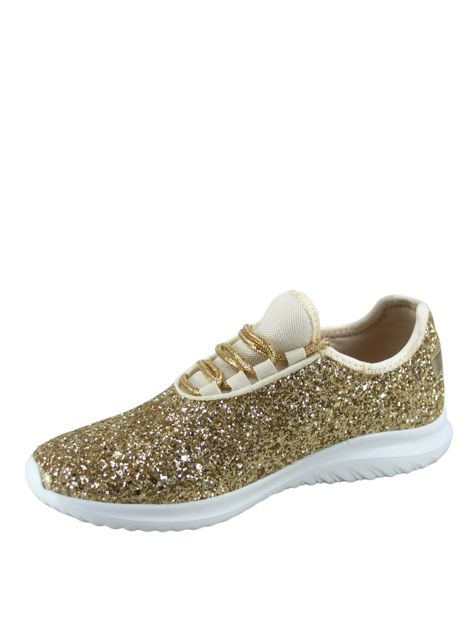 Toozon Women's Fashion Glitter Sneakers for Lace Silp On Running Shoes Lightweight Tennis Walking Sneakers