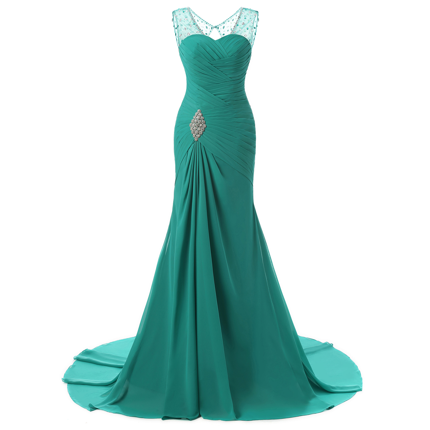 green maxi occasion dress