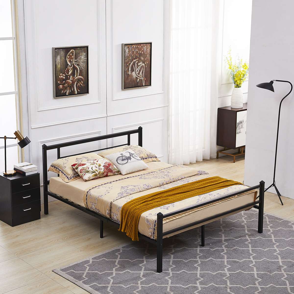 Metal Full Size Head And Footboards