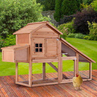 Lovupet 80 Wooden Chicken Coop Backyard Nest Box Hen House Rabbit