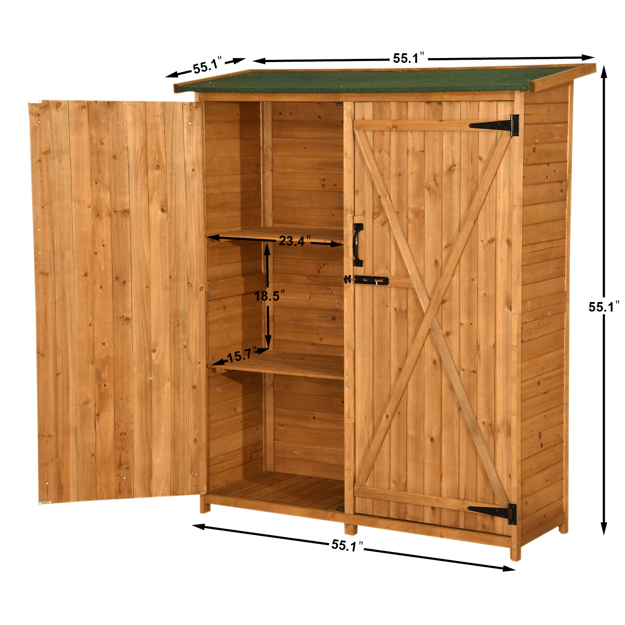 6056 1400 Mcombo 64 H Fir Wooden Shed Garden Storage Sheds Tool