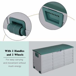 Mcombo Storage Box Outdoor Patio Backyard Garden Tool Box Container 79 Gallon 7170 St05