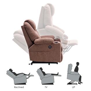 Mcombo Mcombo Electric Power Lift Recliner Chair Sofa With Massage And Heat For Elderly 2 Pockets Cup Holders Usb Ports Fabric 7040
