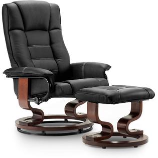 Mcombo Leather Soft Swiveling Recliner, Soft Leather Recliner