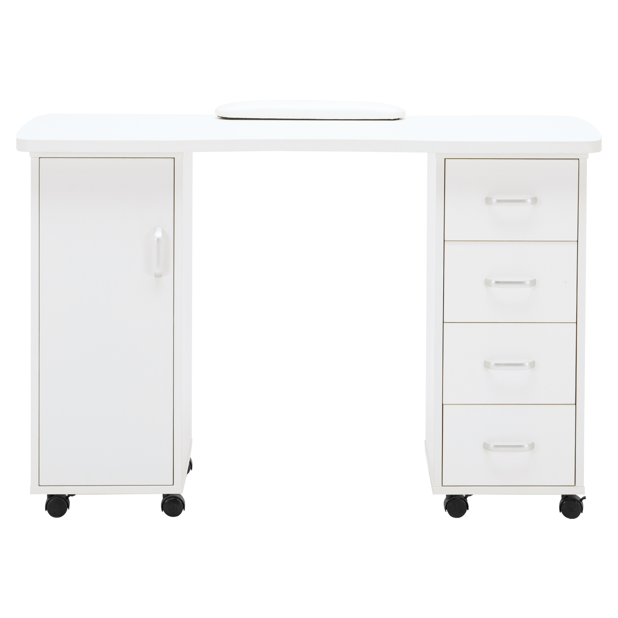 Barberpub Nail Table Manicure Nail Art Table Desk 0611 White