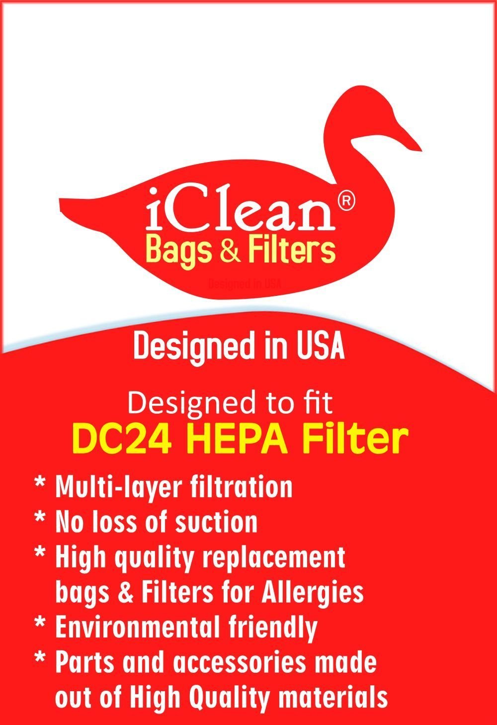iClean Vacuums Dyson DC24 HEPA Post Filter - 6 Filter By iClean Vacuums