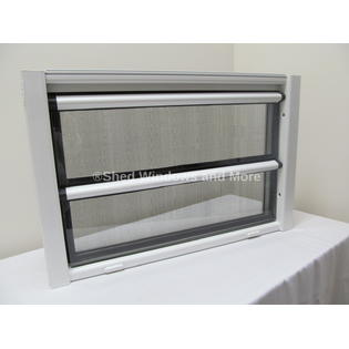 Shed WIndows and More 24" x 16" Aluminum Jalousie Crank ...