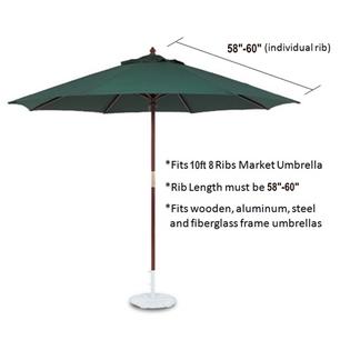 Formosa Covers Top 10ft Taupe 10ft Replacement Umbrella Canopy Top For Patio Commercial Freestanding Market Style Umbrellas With 8 Ribs Taupe Cover Only