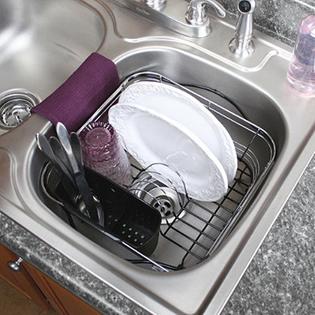dish sink rack drying drainer expandable counter power brand zoom