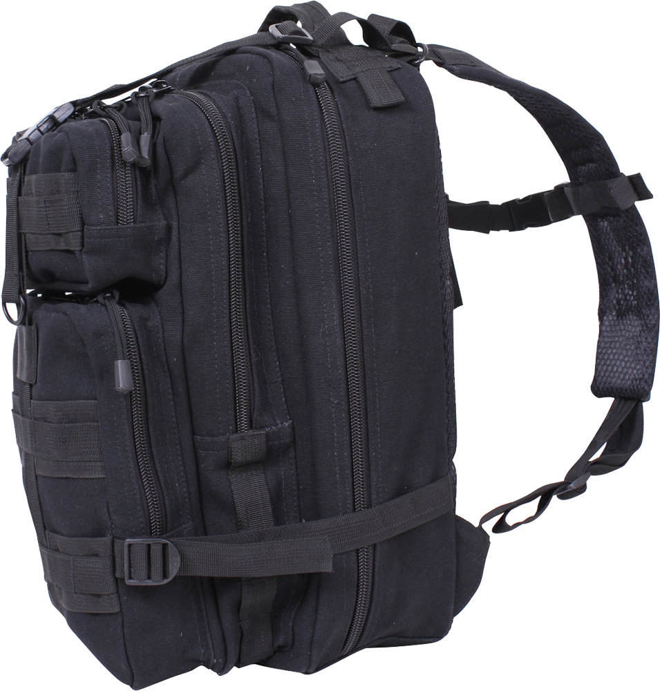 Rothco Black Tactical Canvas Transport Backpack