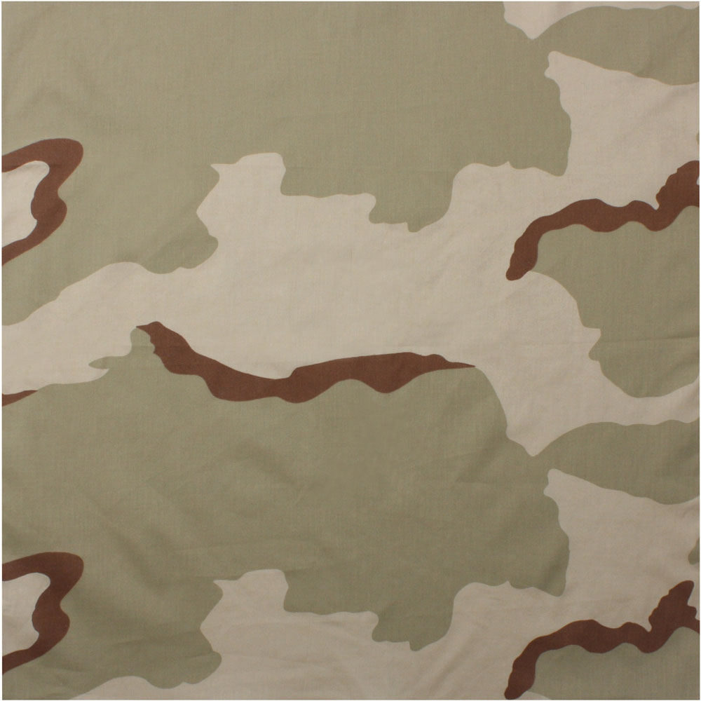 Rothco Tri-Color Desert Camouflage Bandana 22" x 22"