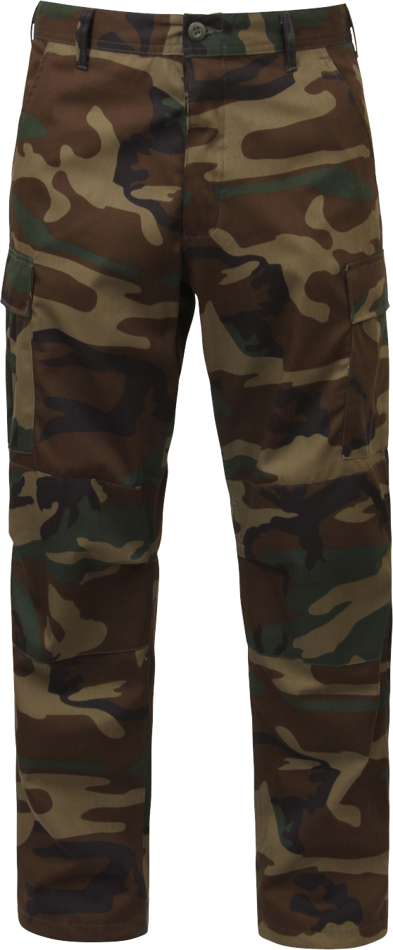 Rothco Woodland Camouflage Zipper Fly Military Cargo BDU ...
