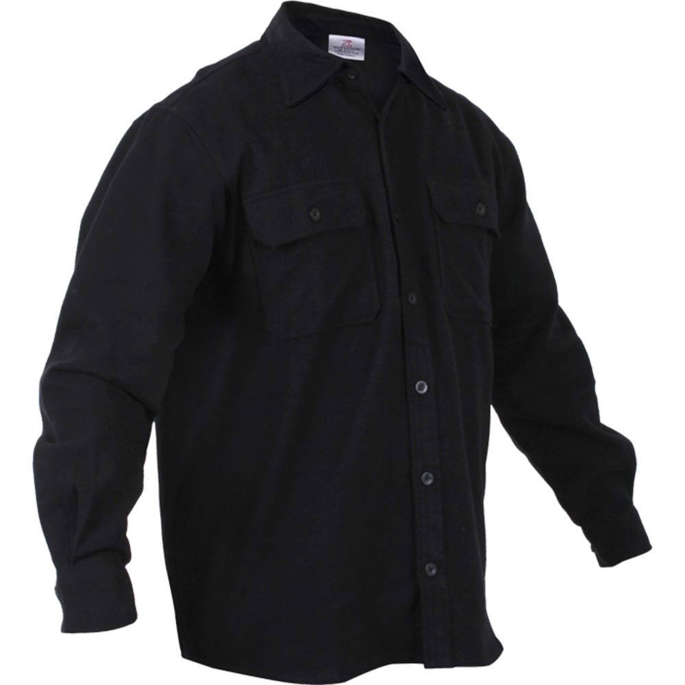 solid black flannel
