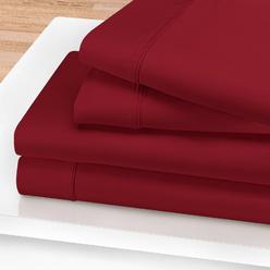 Blue Nile Mills 1200 Thread Count 100% Egyptian Cotton Deep Pocket Fitted Flat Bed Sheet Set