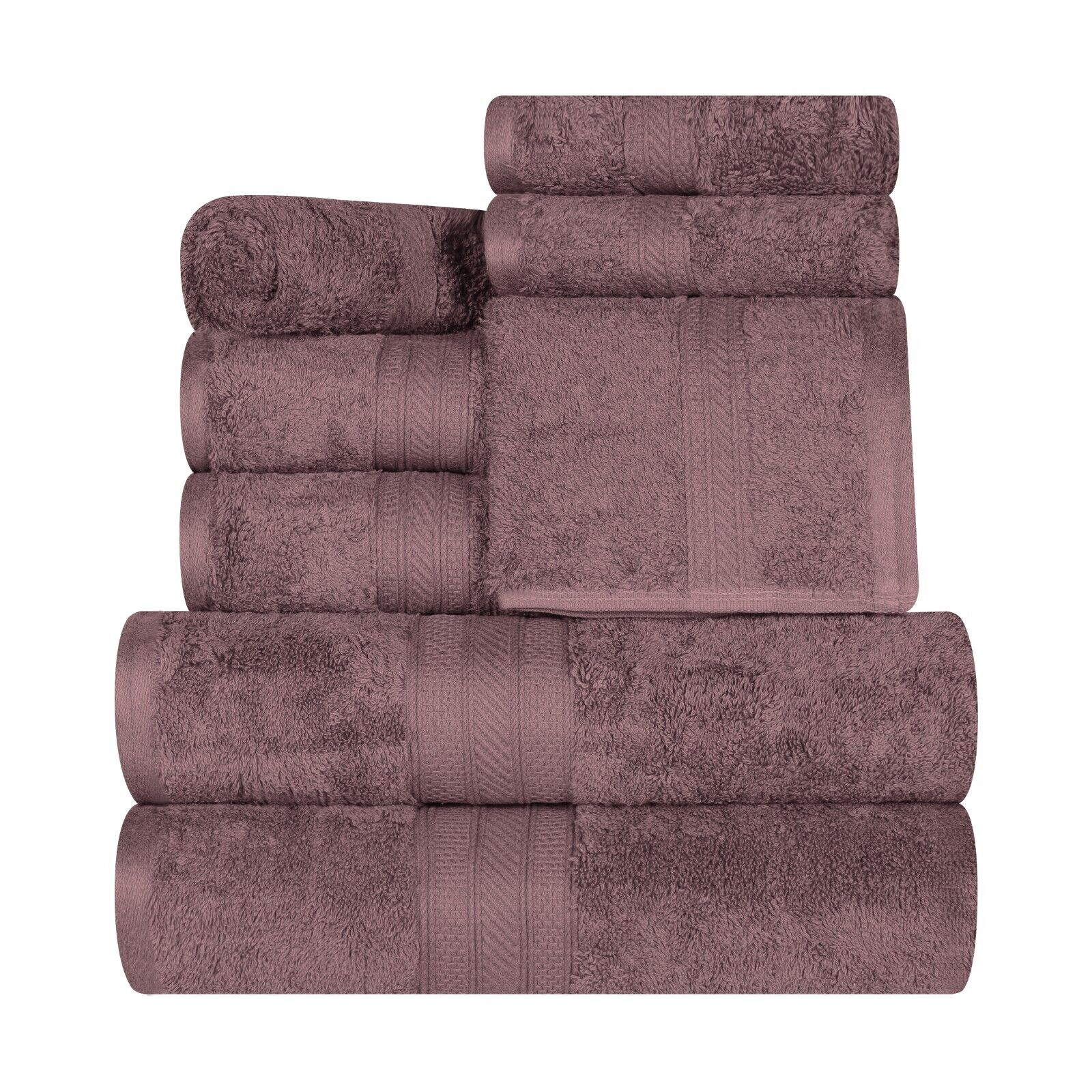 Lavender Luxury Bath Towels Set, Turkish Cotton Hotel Large Bath Towels  Bulk for Bathroom, Thick Bathroom Towels Set of 6 with 2 Bath Towels, 2  Hand Towels, 2 Washcloths, 650 GSM. 