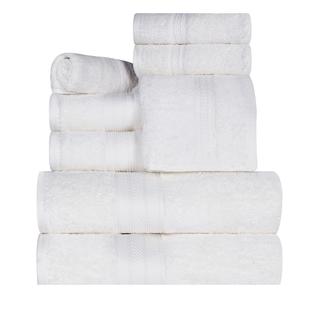 Cotton Solid Highly-Absorbent 4-Piece Bath Towel Set, White - Blue Nile Mills