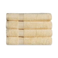 Blue Nile Mills 4 Piece Egyptian Cotton Solid Bath Towel Set Ultra Soft Highly Absorbent Quick Drying Washable Bathroom Towels 30" x 54"