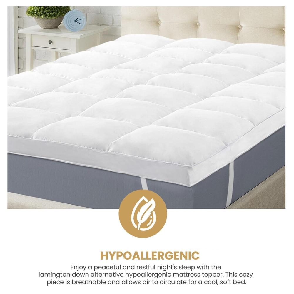 Blue Nile Mills All Season Down Alternative Deep Fitted 2 Inch Mattress Topper Cover All Sizes
