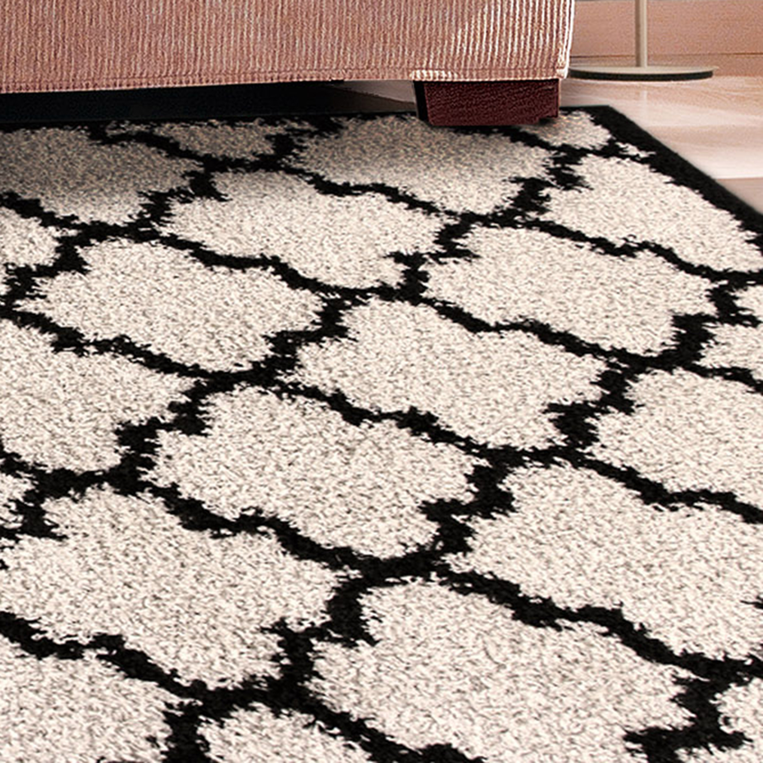 Blue Nile Mills Bengali Transitional Trellis Geometric Modern Shag Rugs ...