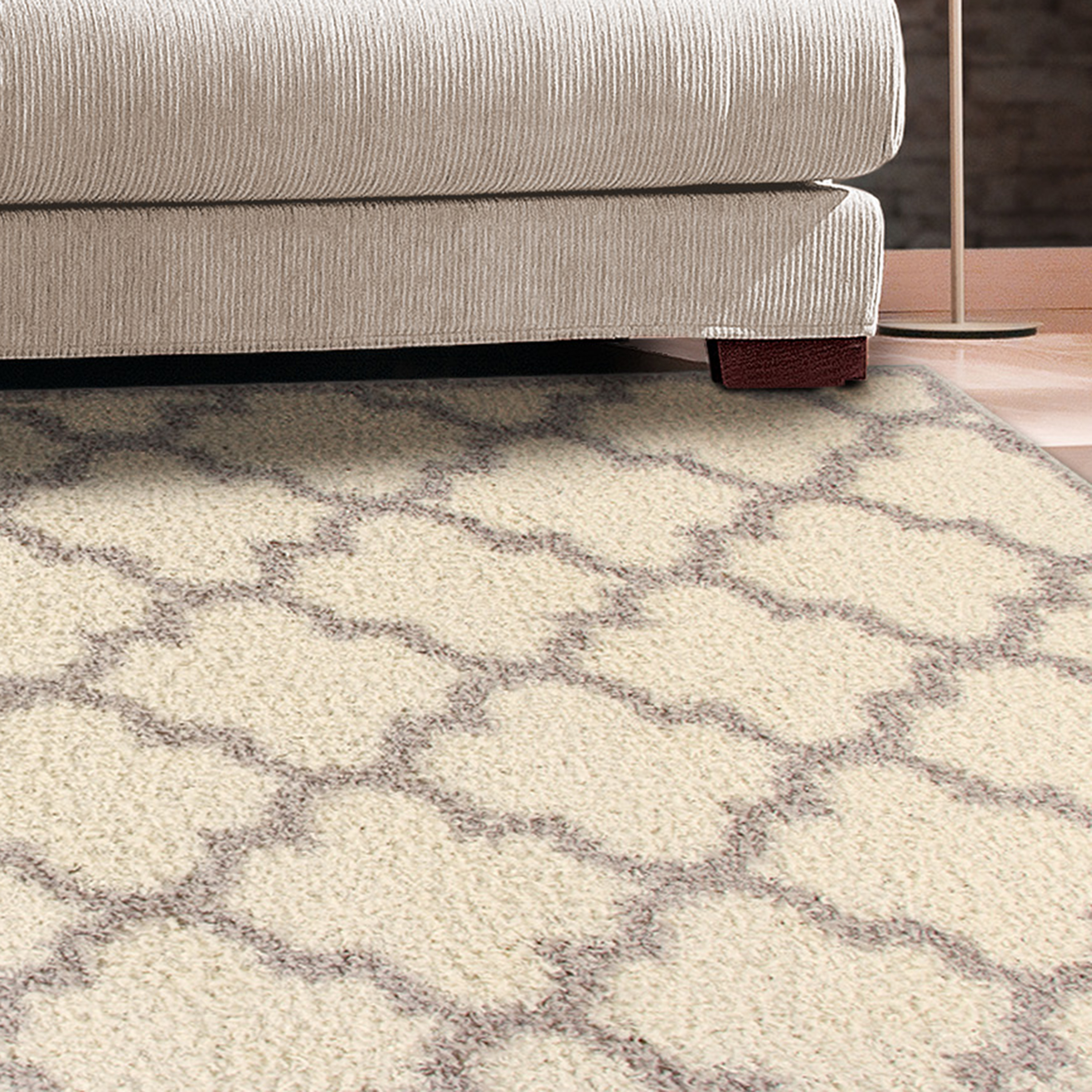 Blue Nile Mills Bengali Transitional Trellis Geometric Modern Shag Rugs ...