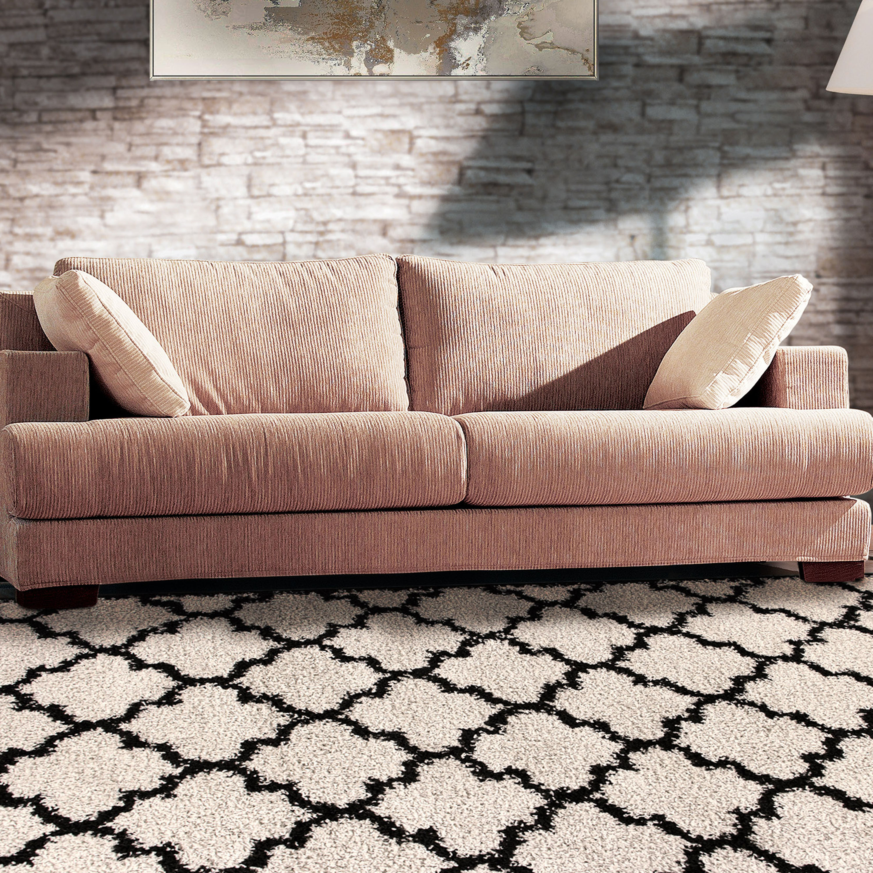 Blue Nile Mills Bengali Transitional Trellis Geometric Modern Shag Rugs ...