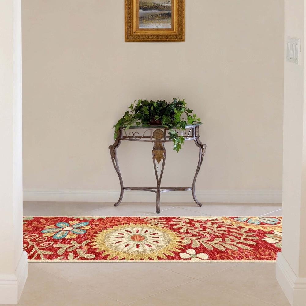 Blue Nile Mills Floral Medallion Modern Hand-Tufted Handmade Carpet Wool Blend Indoor Area Rugs