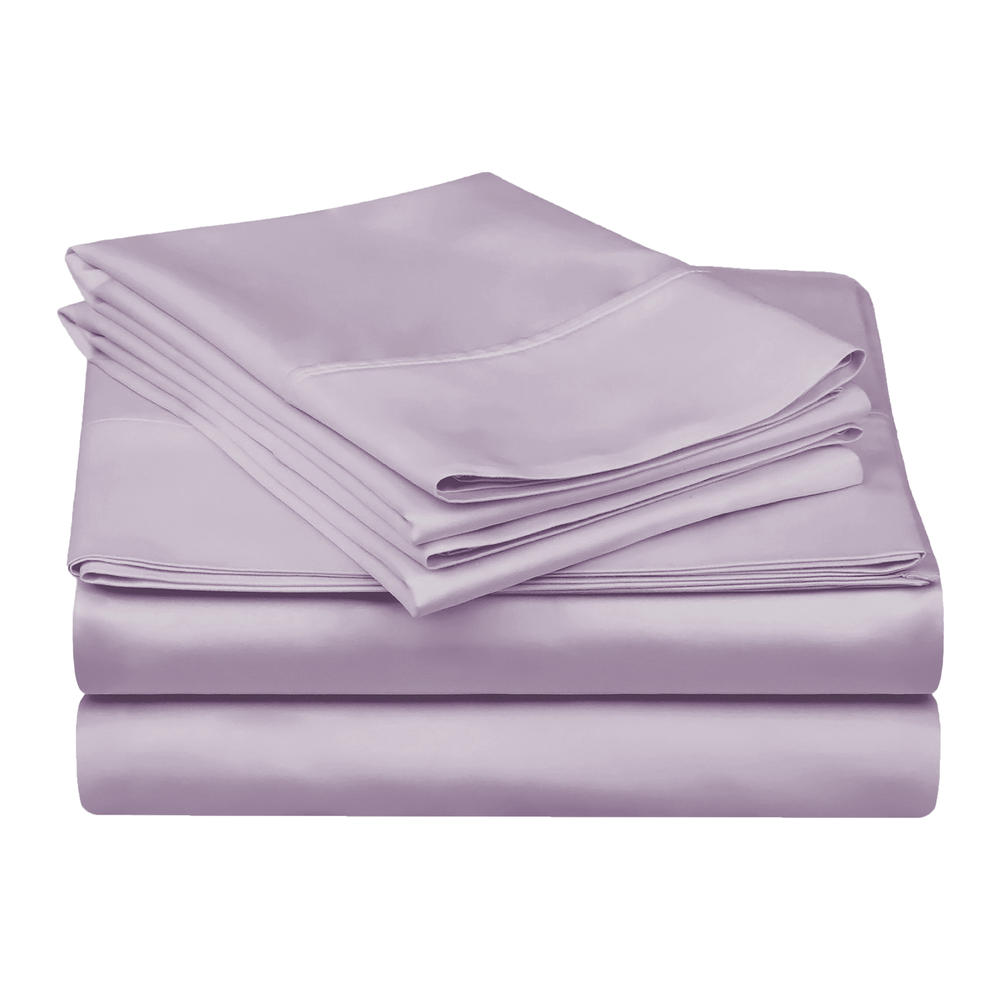Blue Nile Mills 300 Thread Count 100% Egyptian Cotton Solid Sheet Set - Flat Bed Sheet - Deep Fitted Sheet - Pillowcases