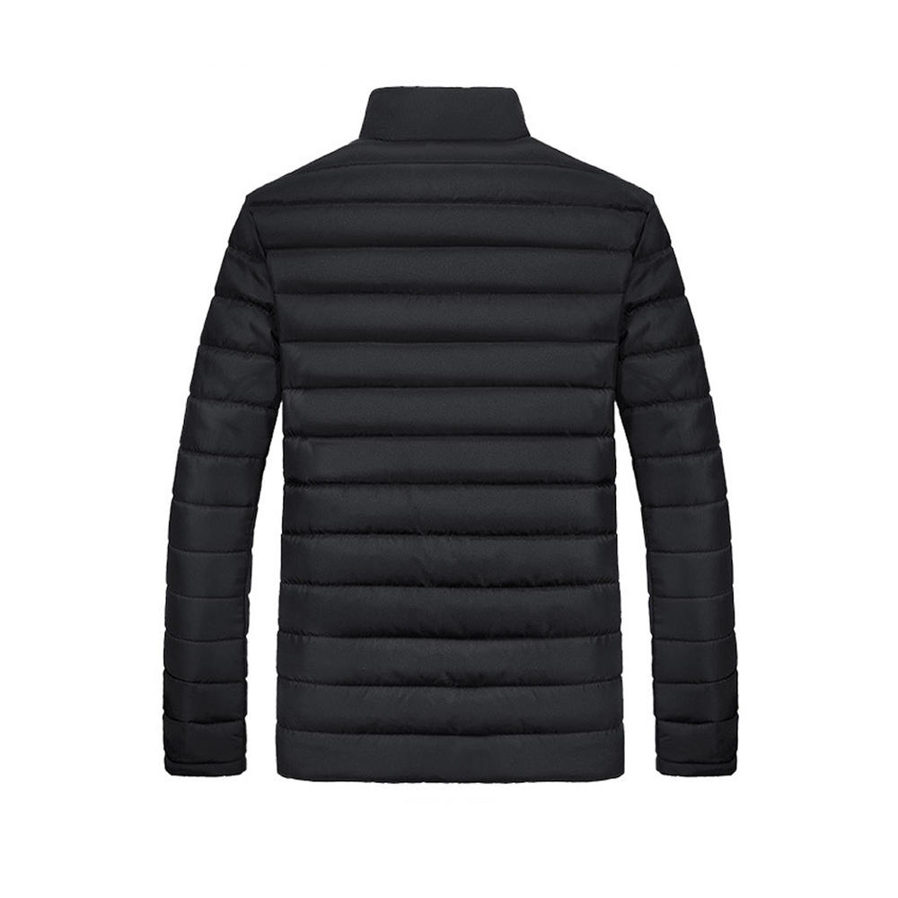 KettyMore Men Stand Up Collar Neck Lovely Solid Pattern Padded Jacket
