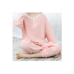 Unomatch Kids Girls Loose Breathable Long Sleeve Elastic Pajama Comfy Sleepwear Set
