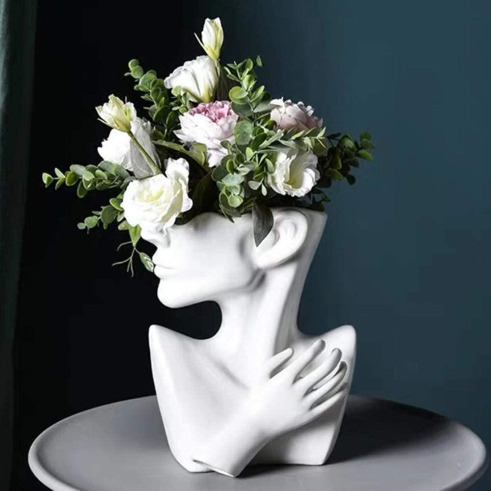 Fatty Bee Face Vase, Head Vase, Face Planter, Bust Statue, Body Vase