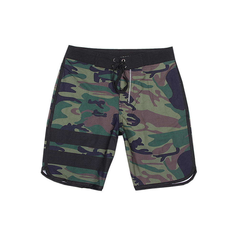 Unomatch Men Camouflage Pattern Amazing Lightweight Drawstring Waist Comfy Swimwear Short