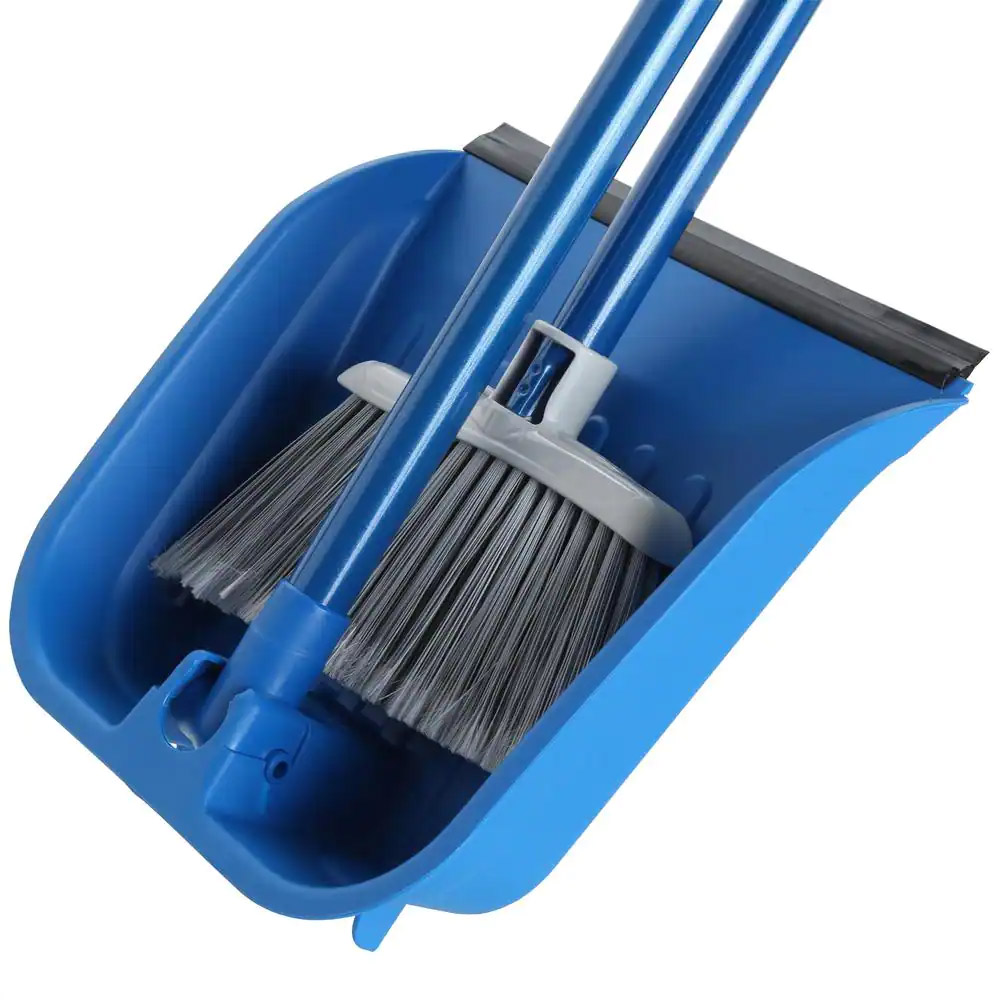 Quickie Stand and Store Lobby Broom and Dustpan Set