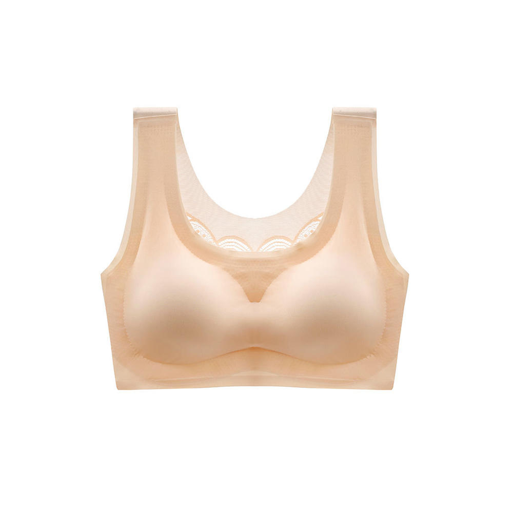 Unomatch Women Comfy Seamless Full Cup Solid Colored Soft Vest Bra