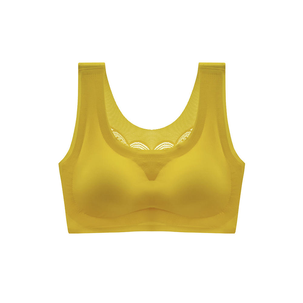 Unomatch Women Comfy Seamless Full Cup Solid Colored Soft Vest Bra