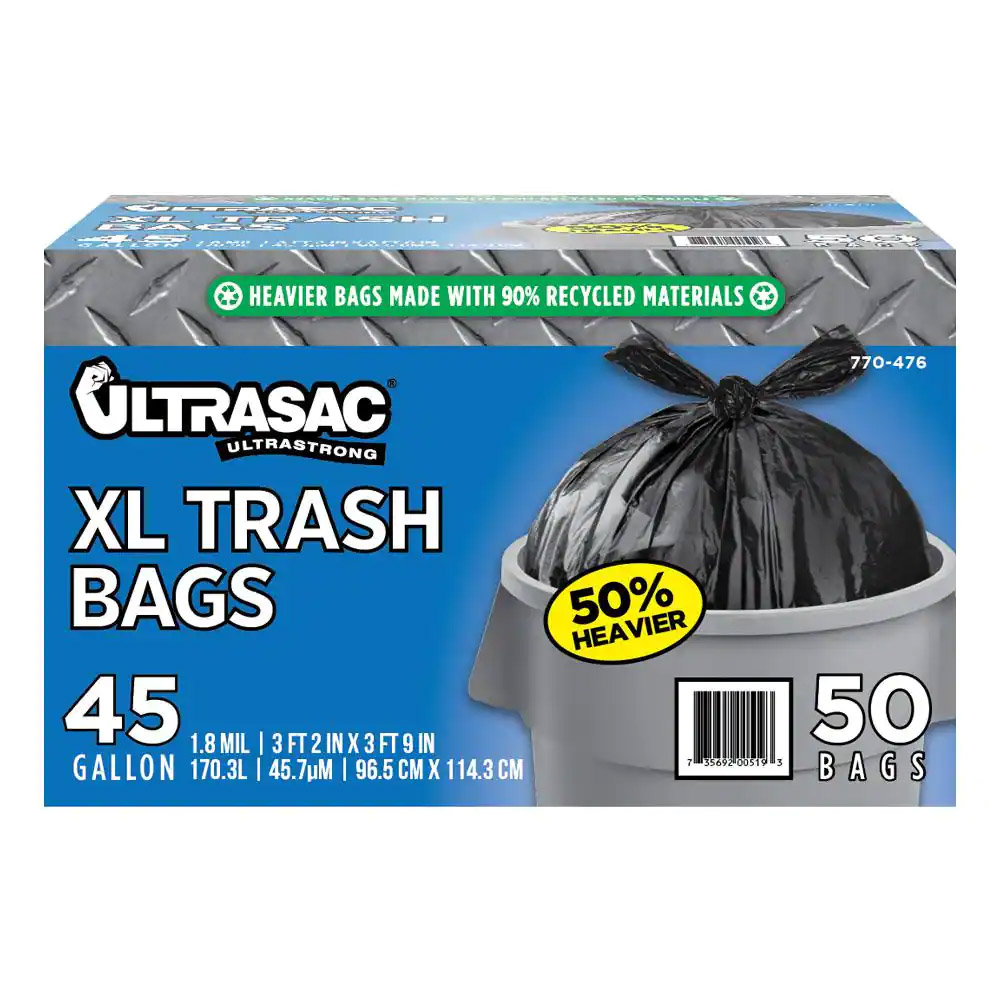 Ultrasac 45 Gal. Extra Large Trash Bags (50 Count)