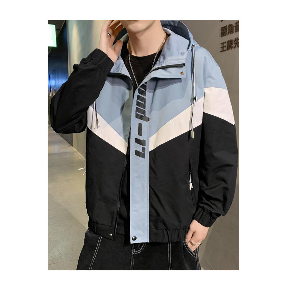 ZaraBeez Men Relaxable Long Sleeve Hooded Styled Trendy Printed Pattern Zip Up Casual Warm Jacket