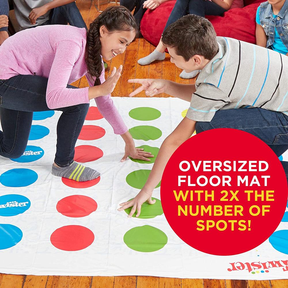 Hasbro Twister Ultimate: Bigger Mat, More Colored Spots, Family, Kids Party Game Age 6+; Compatible with Alexa (Amazon Exclusive)