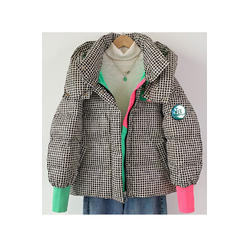 Unomatch Kids Girls Plaid Pattern Designed Jacket