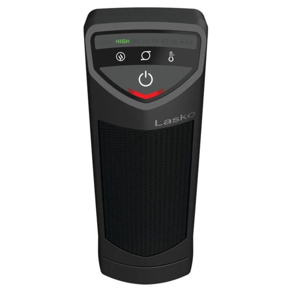 Lasko Products 1500W 14" Personal Oscillating Ceramic Electric Tower Space Heater, CT14320, Black