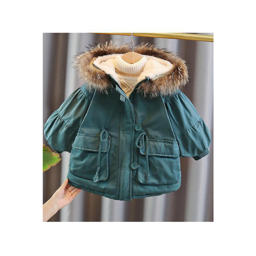 Unomatch Baby Girls Big Pocket Padded Style Winter Lovely Jacket