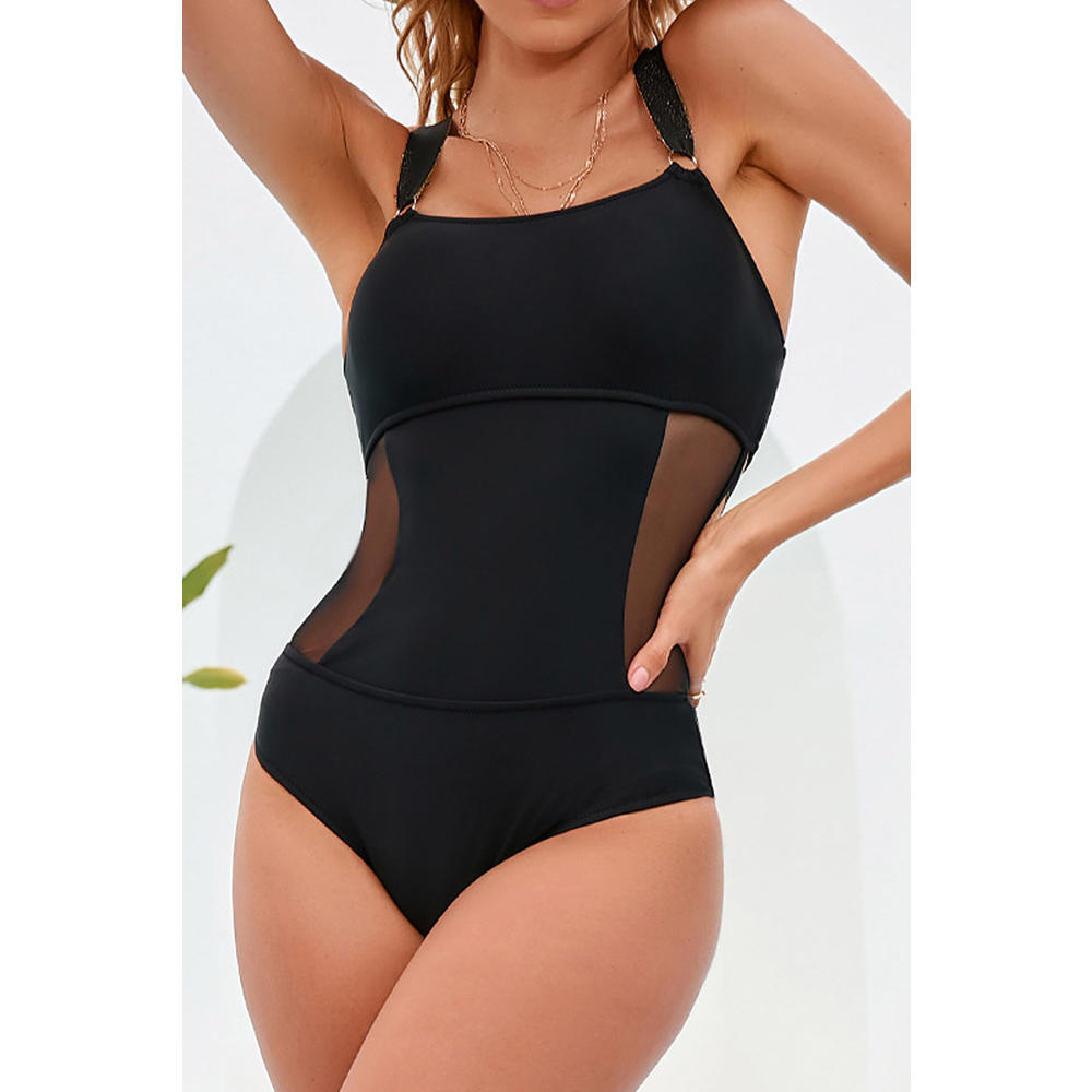 Unomatch Women Summer Tummy Control Padded Square Neck One Piece Swimsuit