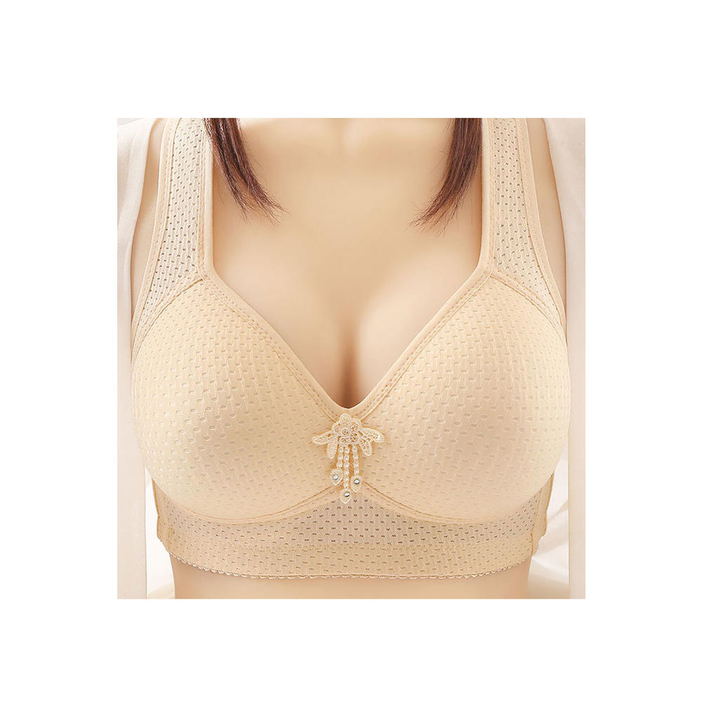 Unomatch Women Plus Comfortable Breathable Anti-exhaust Base Top Solid Push-up bra