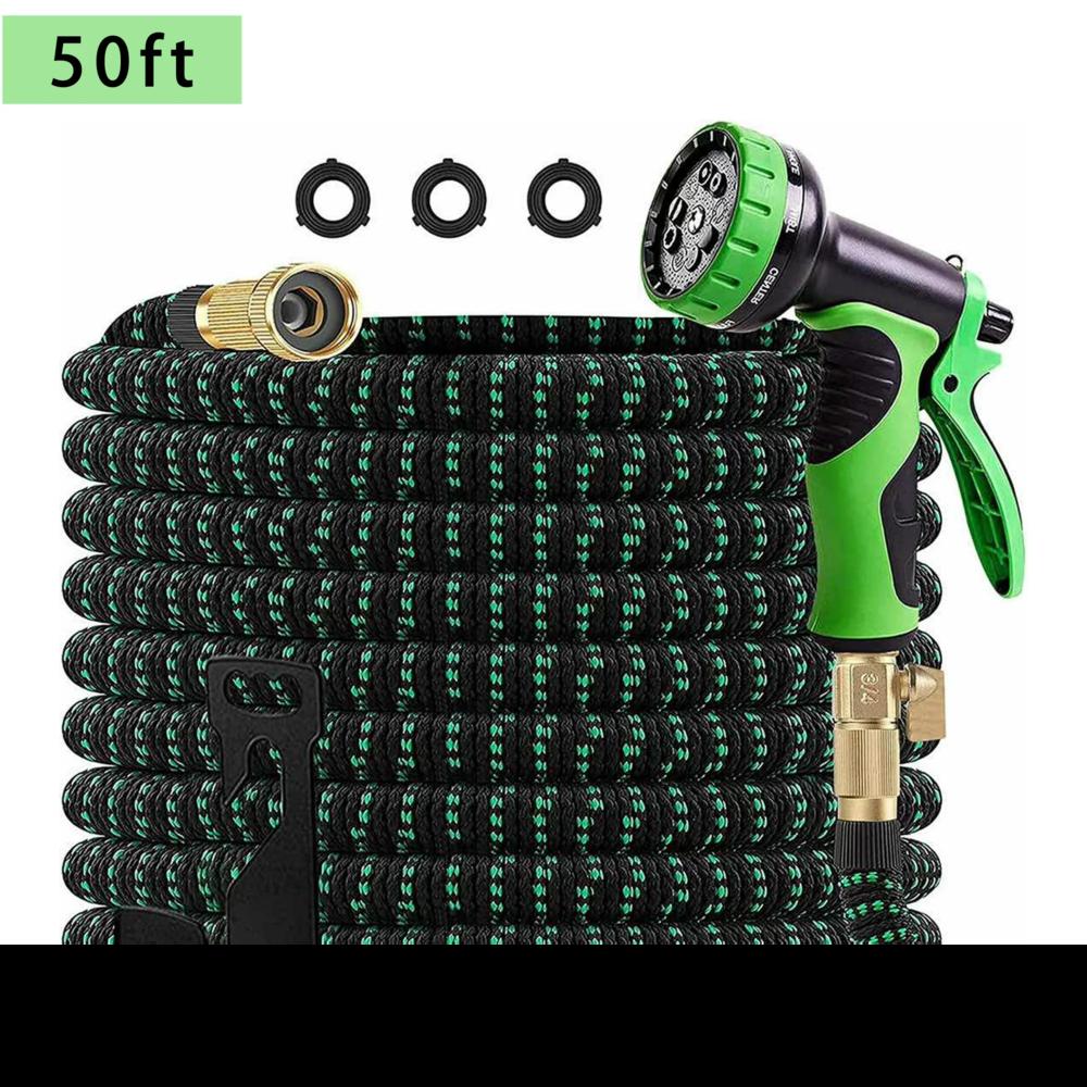 wodondog 50FT Garden Hose Expandable Water Hose with Durable 3-Layers Latex and 10 Function Nozzle